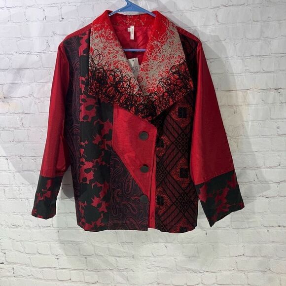 Lindi Jacket Red Black New - Picture 1 of 6